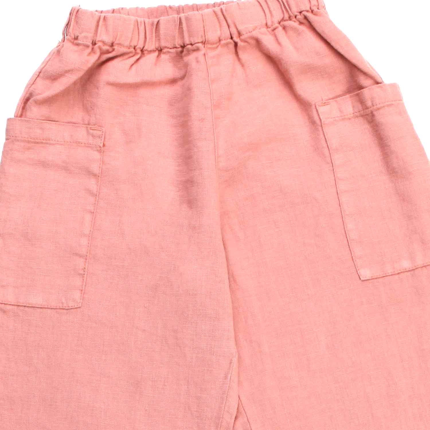 PANTALONE LINO ROSA BAMBINA - annameglio.com abbigliamento moda