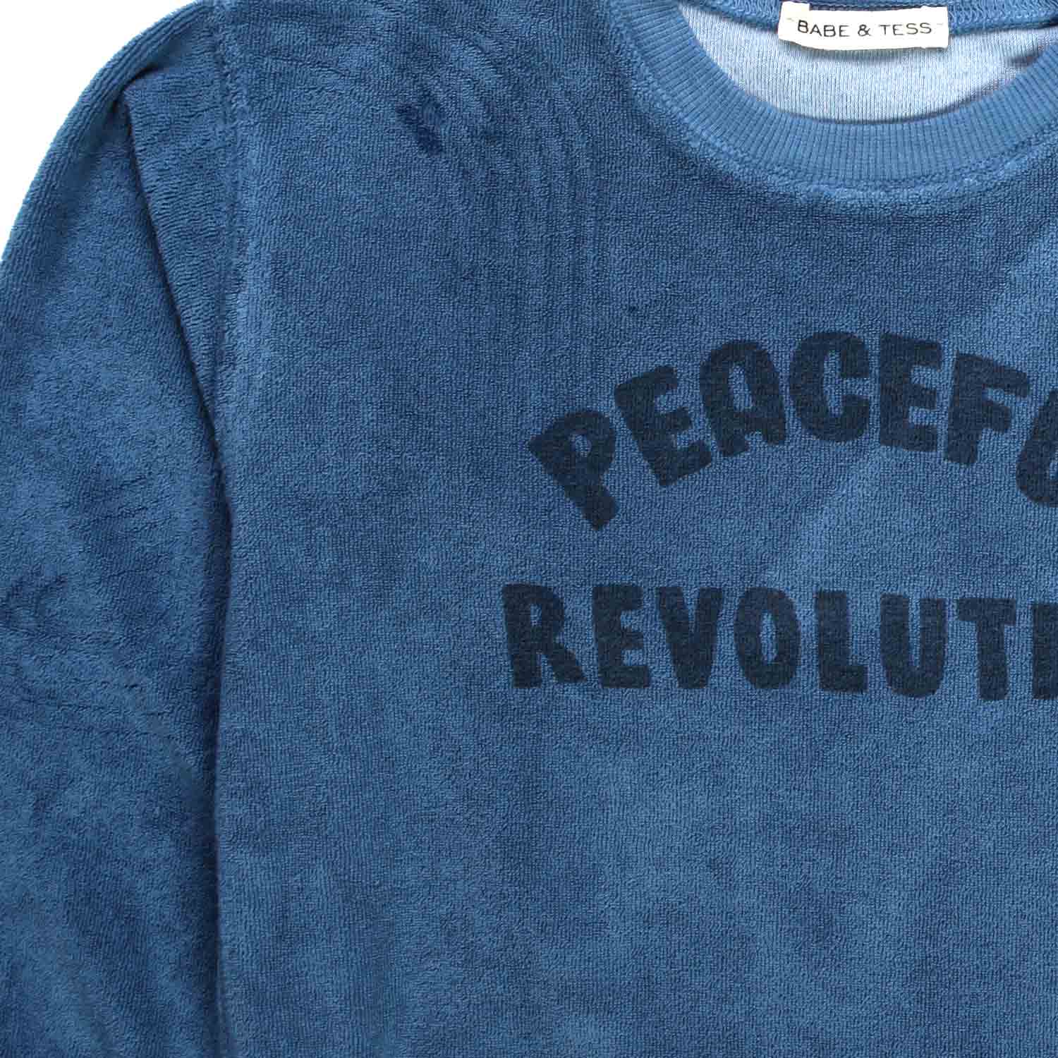 Felpa Blu Peaceful Revolution - annameglio.com abbigliamento moda
