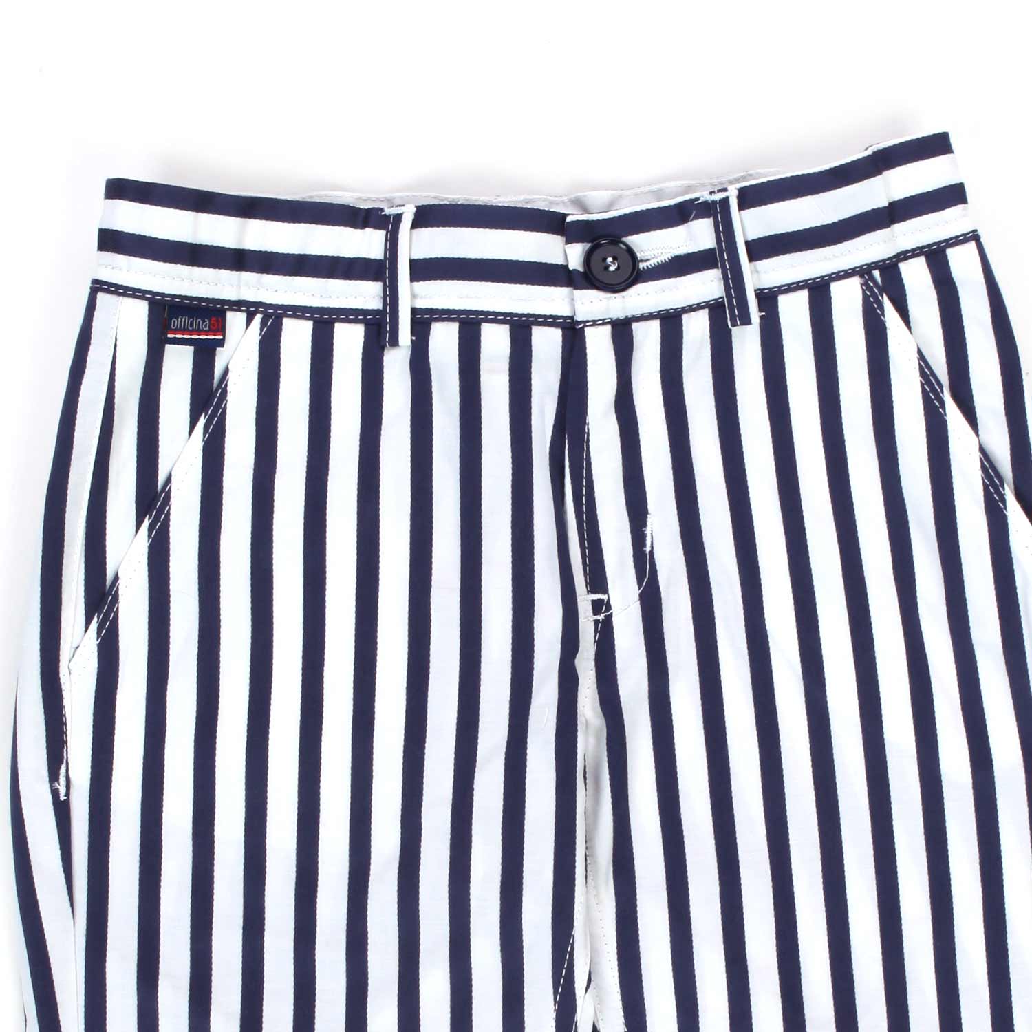 BERMUDA BIANCO E BLU A RIGHE BAMBINO - annameglio.com abbigliamento moda