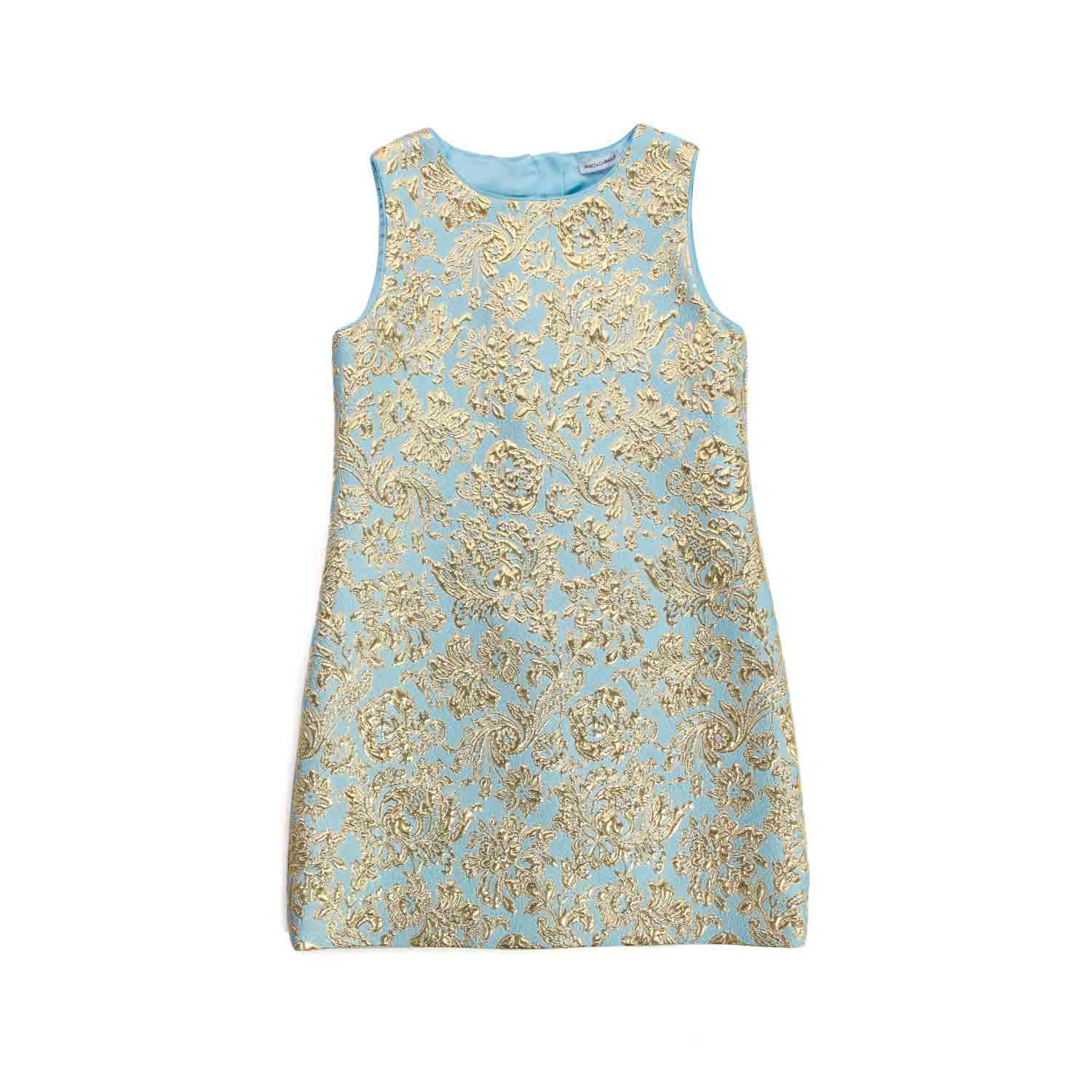 ABITO CELESTE E ORO BAMBINA - annameglio.com abbigliamento moda