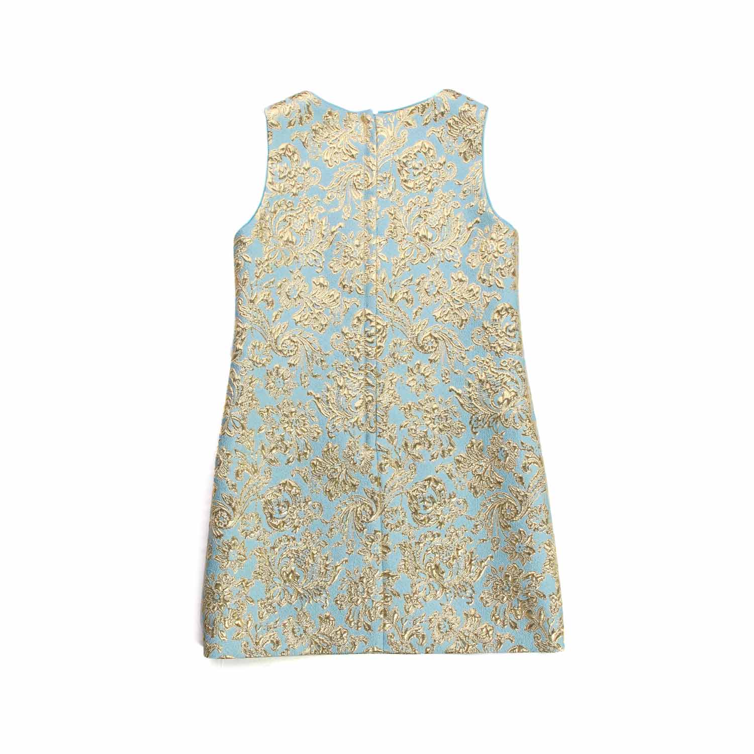 ABITO CELESTE E ORO BAMBINA - annameglio.com abbigliamento moda