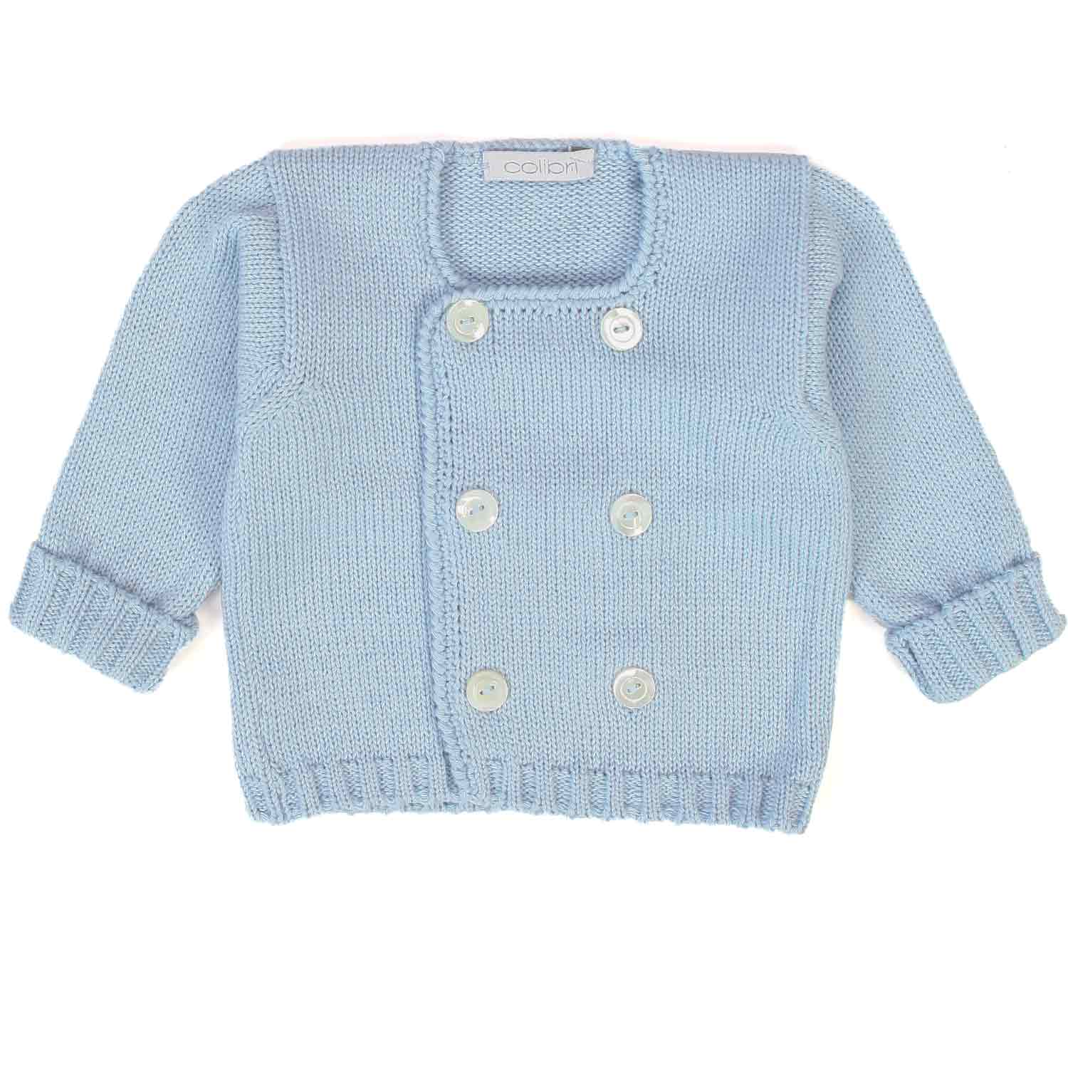 CARDIGAN DOPPIOPETTO CELESTE BIMBO E NEONATO - annameglio.com abbigliamento moda