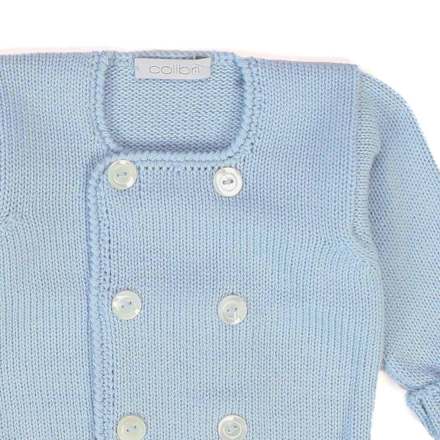 CARDIGAN DOPPIOPETTO CELESTE BIMBO E NEONATO - annameglio.com abbigliamento moda
