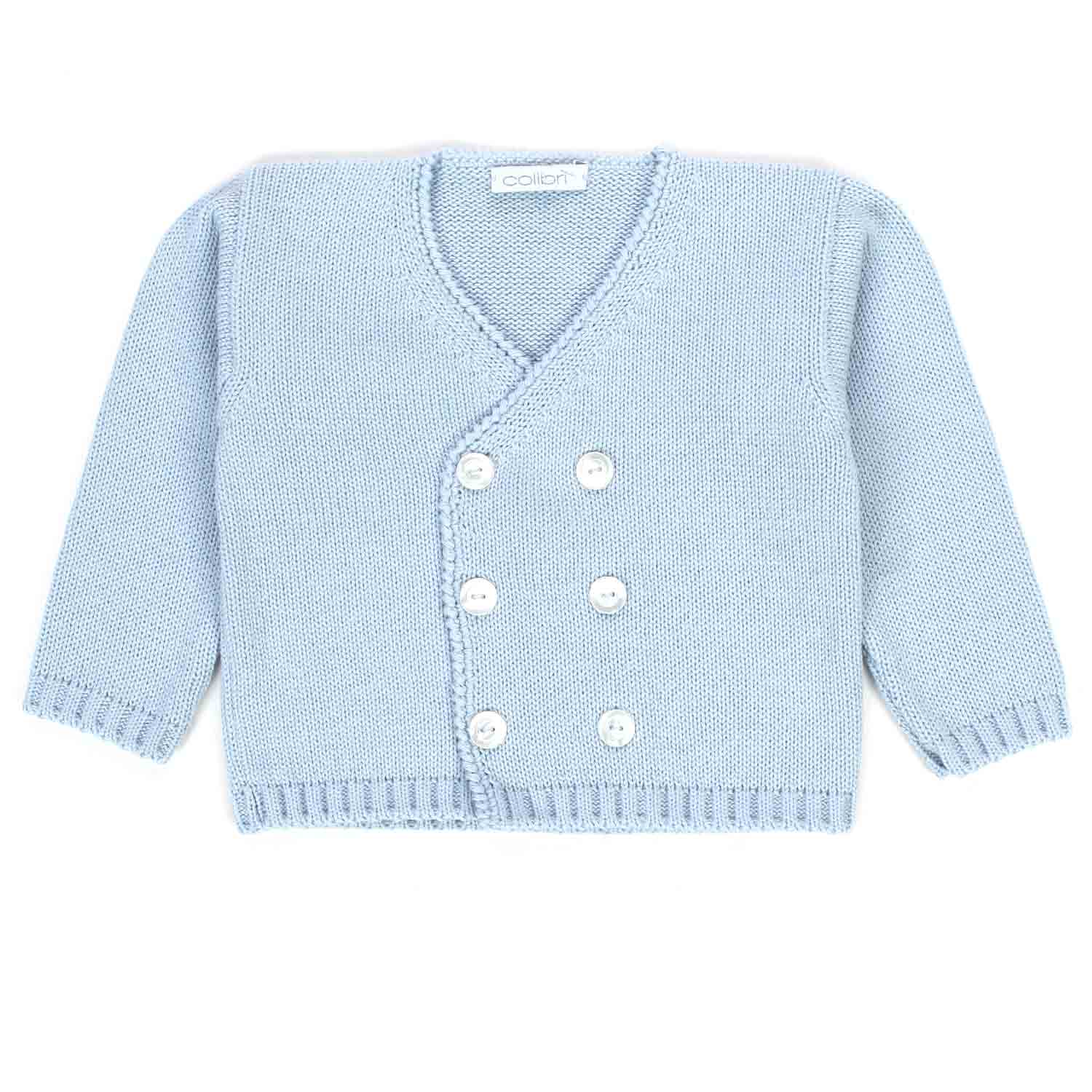 Baby Blazer cotone celeste polvere - annameglio.com abbigliamento moda