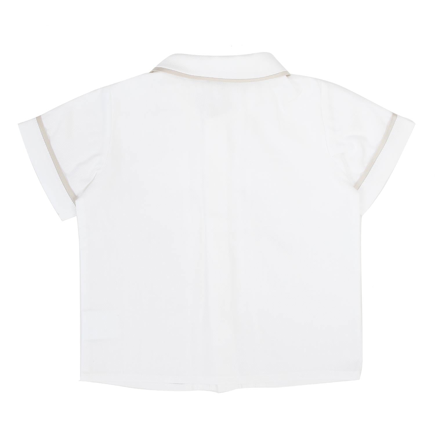 CAMICIA BIANCA E BEIGE BIMBO E NEONATO - annameglio.com abbigliamento moda