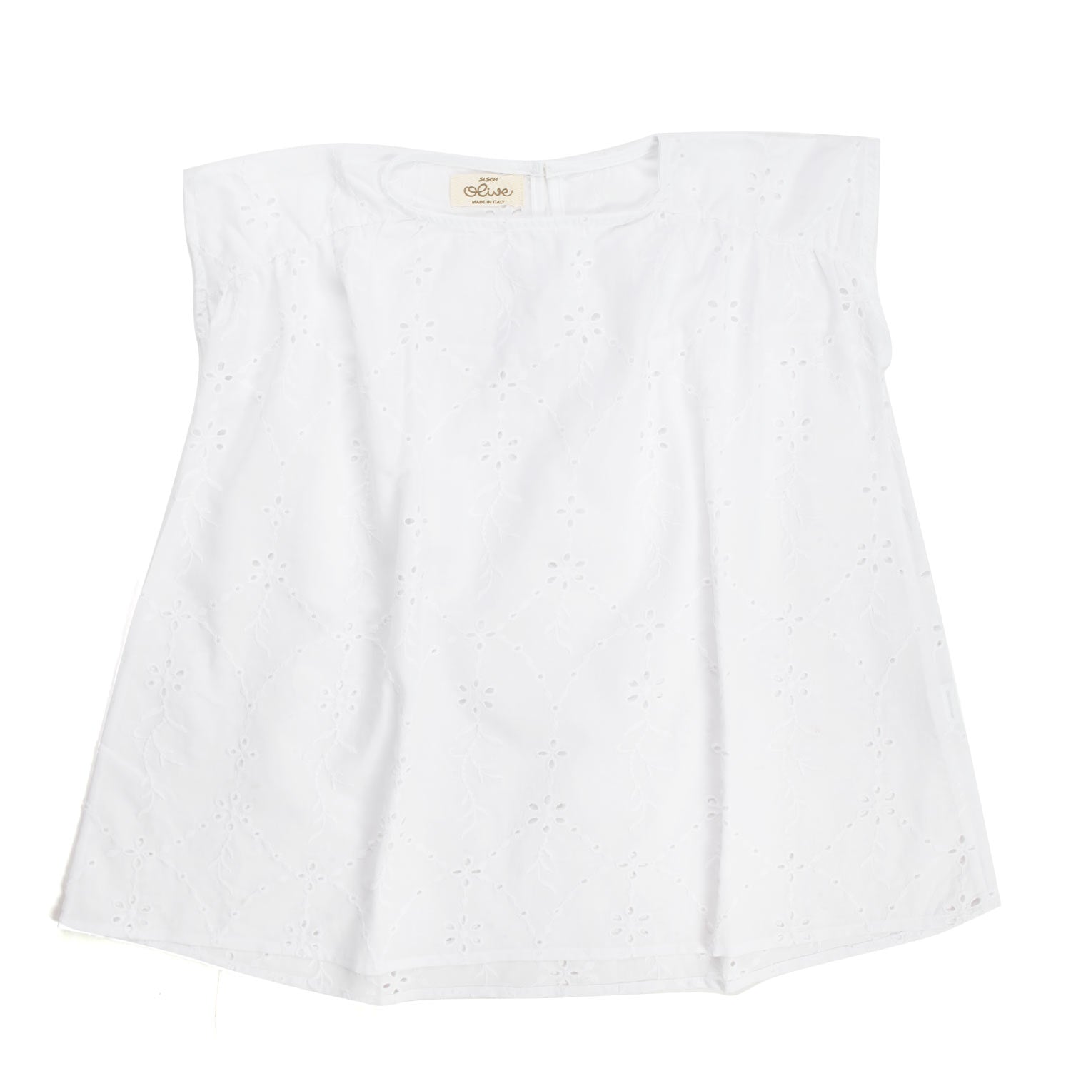 TOP BIANCO RICAMATO BAMBINA E TEENAGER - annameglio.com abbigliamento moda
