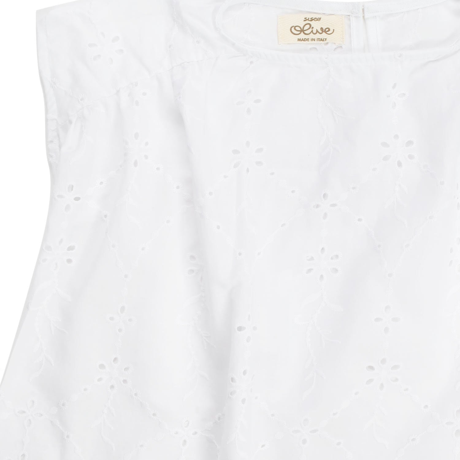 TOP BIANCO RICAMATO BAMBINA E TEENAGER - annameglio.com abbigliamento moda