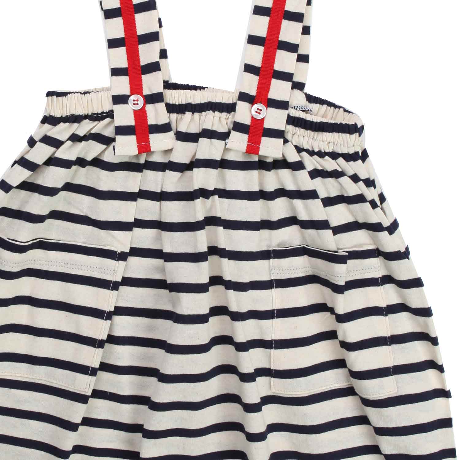 GONNA A RIGHE BLU CON BRETELLE BAMBINA - annameglio.com abbigliamento moda