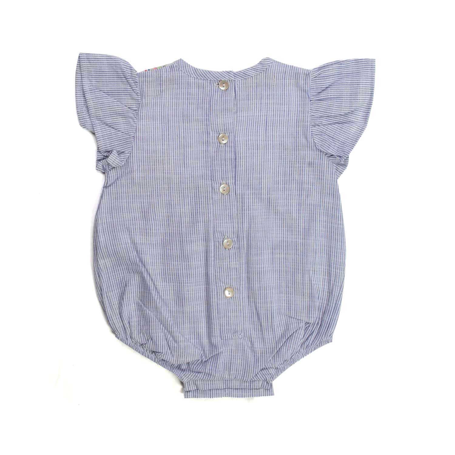 PAGLIACCETTO BIANCO E BLU A RIGHE NEONATA - annameglio.com abbigliamento moda