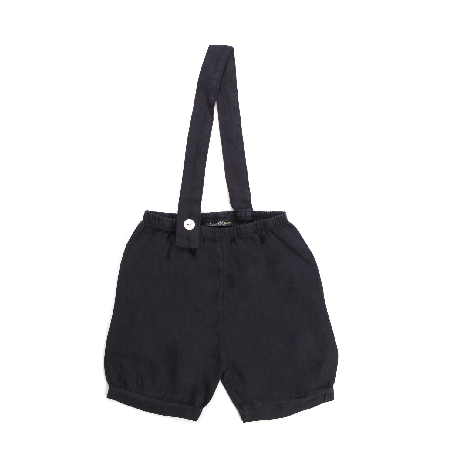 BERMUDA BIMBO BLU NAVY CON BRETELLA - annameglio.com abbigliamento moda
