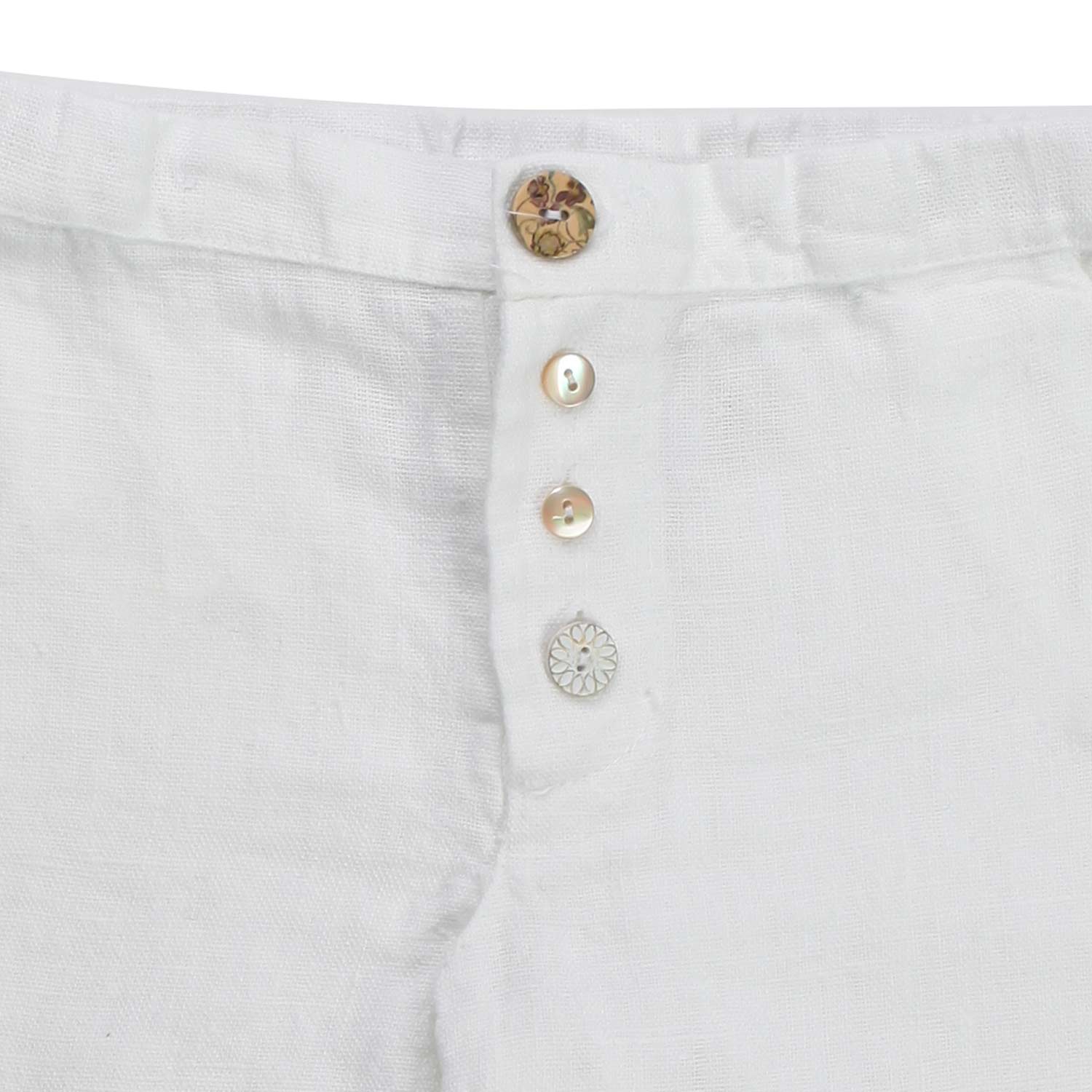 SHORTS DI LINO BIANCO BAMBINA E TEENAGER - annameglio.com abbigliamento moda