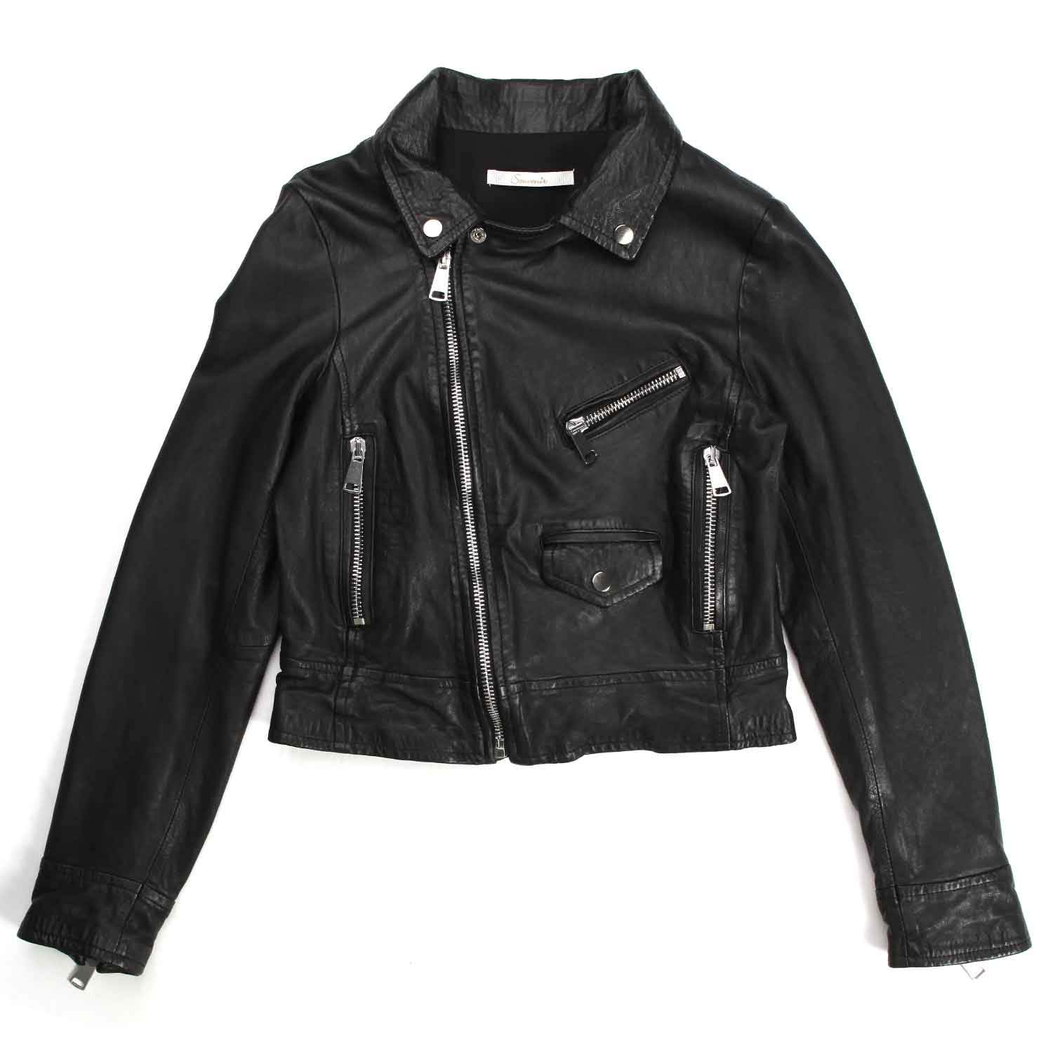 GIACCA CHIODO IN PELLE NERA DONNA E RAGAZZA - annameglio.com abbigliamento moda