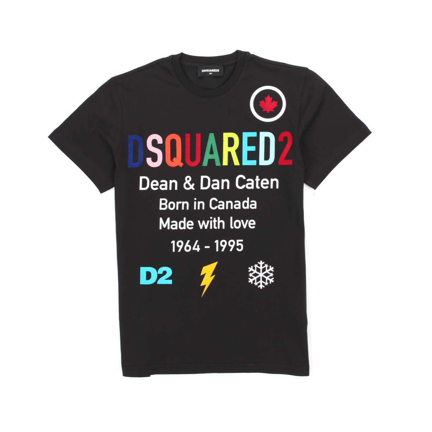 T-SHIRT NERA CON STAMPE BAMBINO E TEENAGER - annameglio.com abbigliamento moda