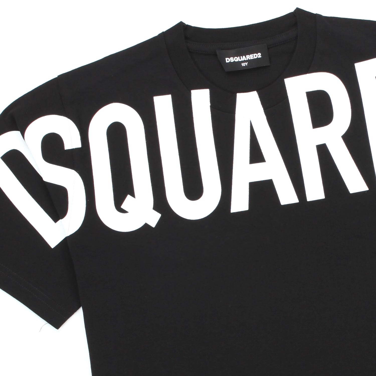 T-SHIRT NERA CON LOGO BIANCO BAMBINO E TEENAGER - annameglio.com abbigliamento moda