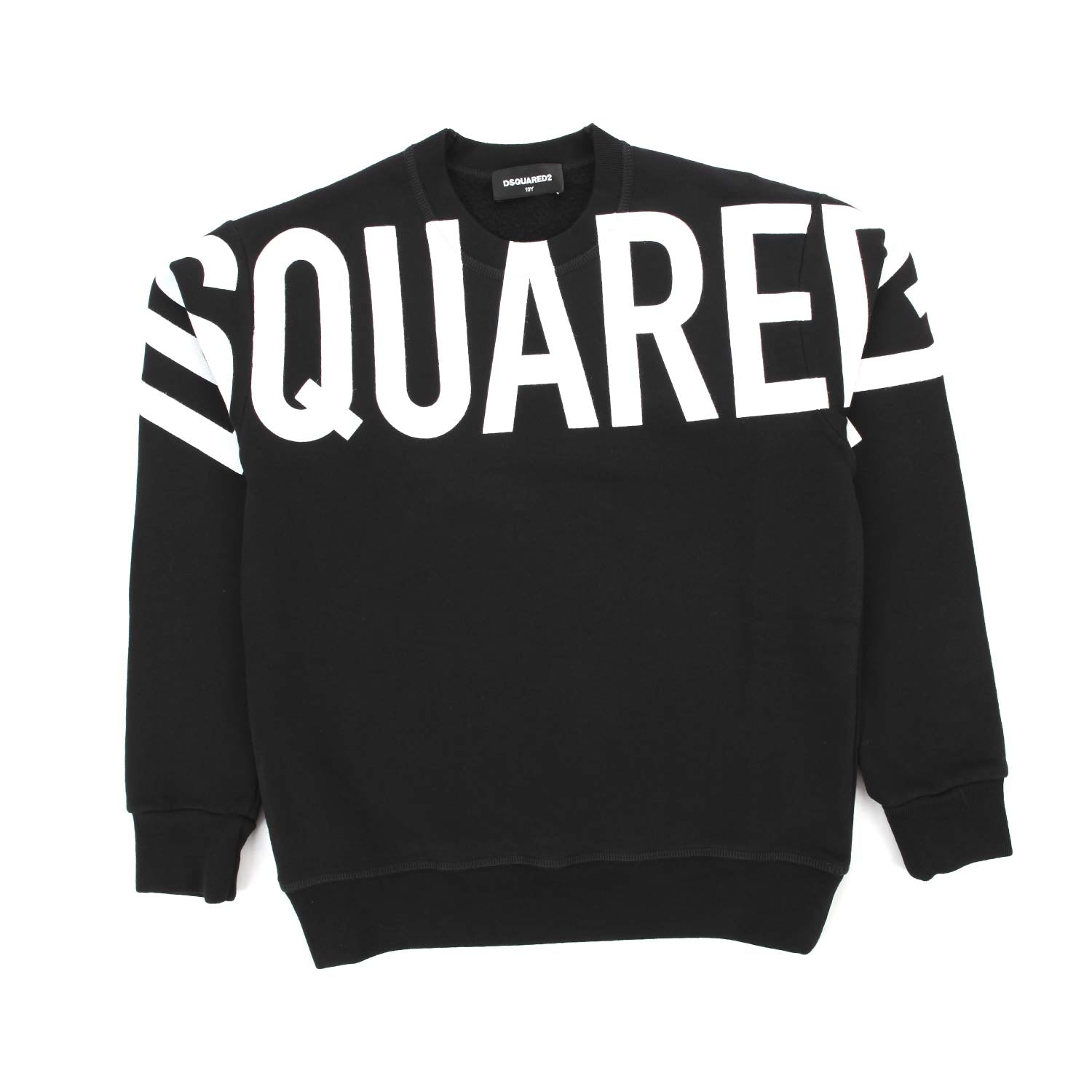 FELPA NERA CON LOGO BAMBINO E TEENAGER - annameglio.com abbigliamento moda