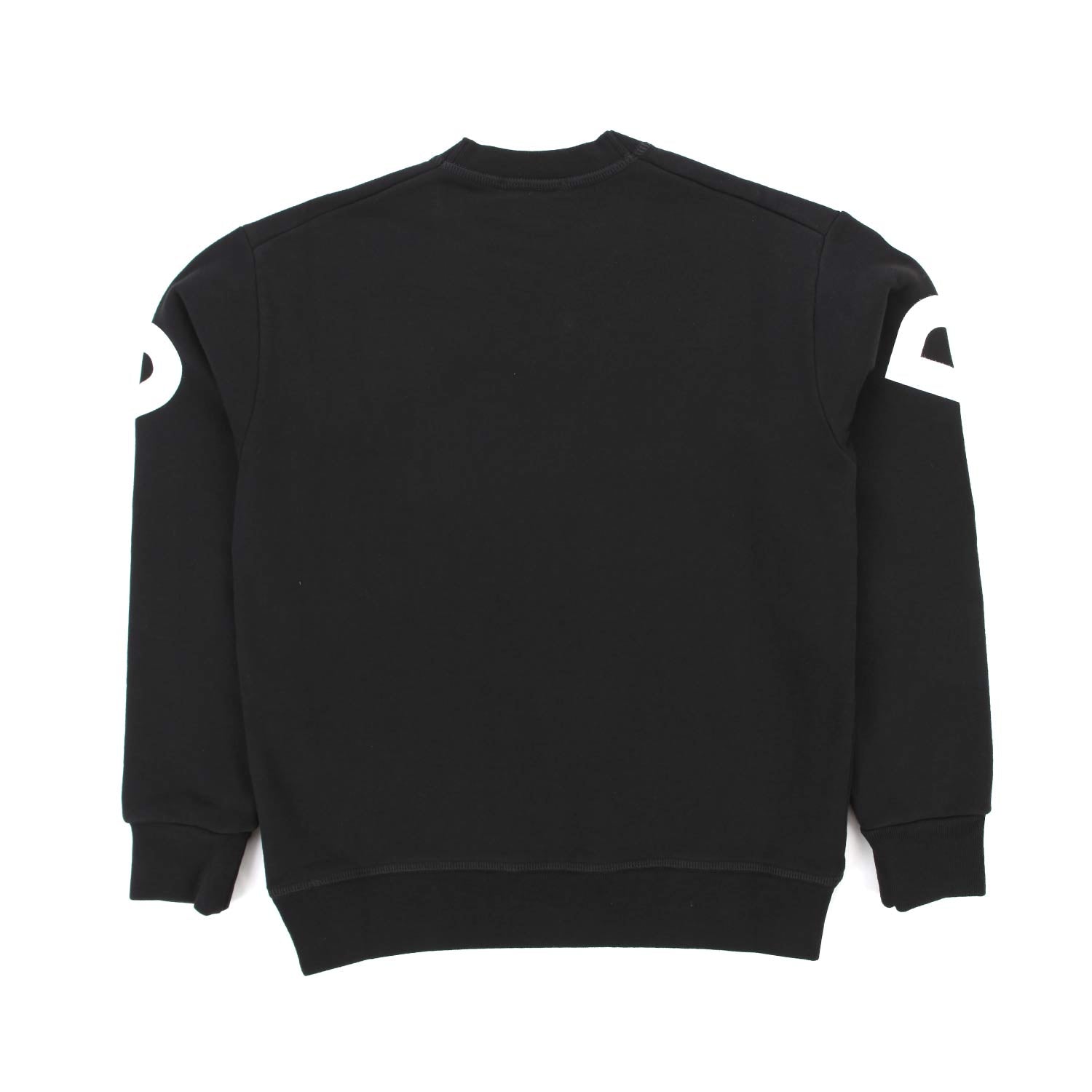 FELPA NERA CON LOGO BAMBINO E TEENAGER - annameglio.com abbigliamento moda