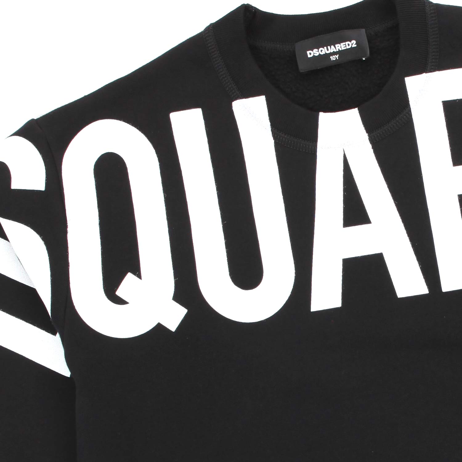 FELPA NERA CON LOGO BAMBINO E TEENAGER - annameglio.com abbigliamento moda