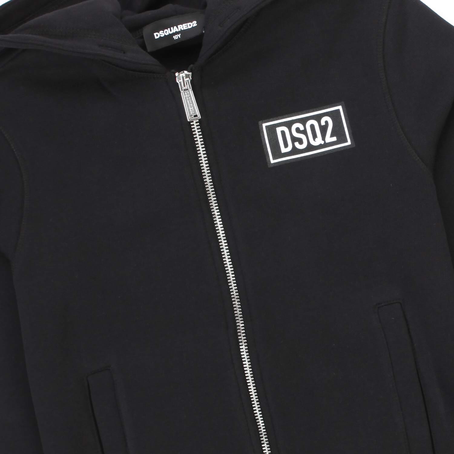 FELPA NERA CON CAPPUCCIO BAMBINO E TEENAGER - annameglio.com abbigliamento moda