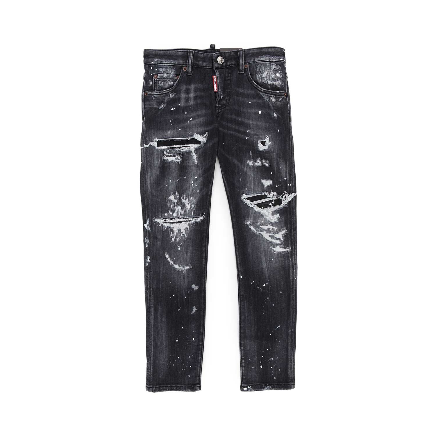 JEANS NERI STRAPPATI BOY - annameglio.com abbigliamento moda