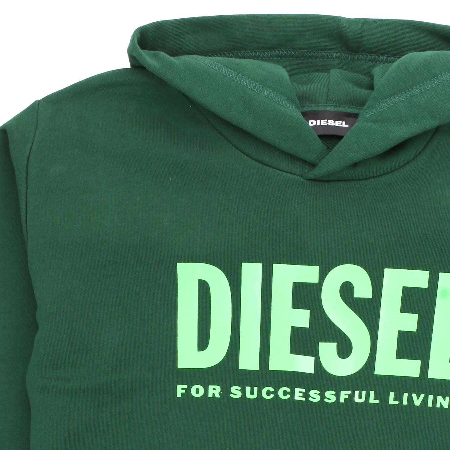 FELPA VERDE CAPPUCCIO UNISEX - annameglio.com abbigliamento moda