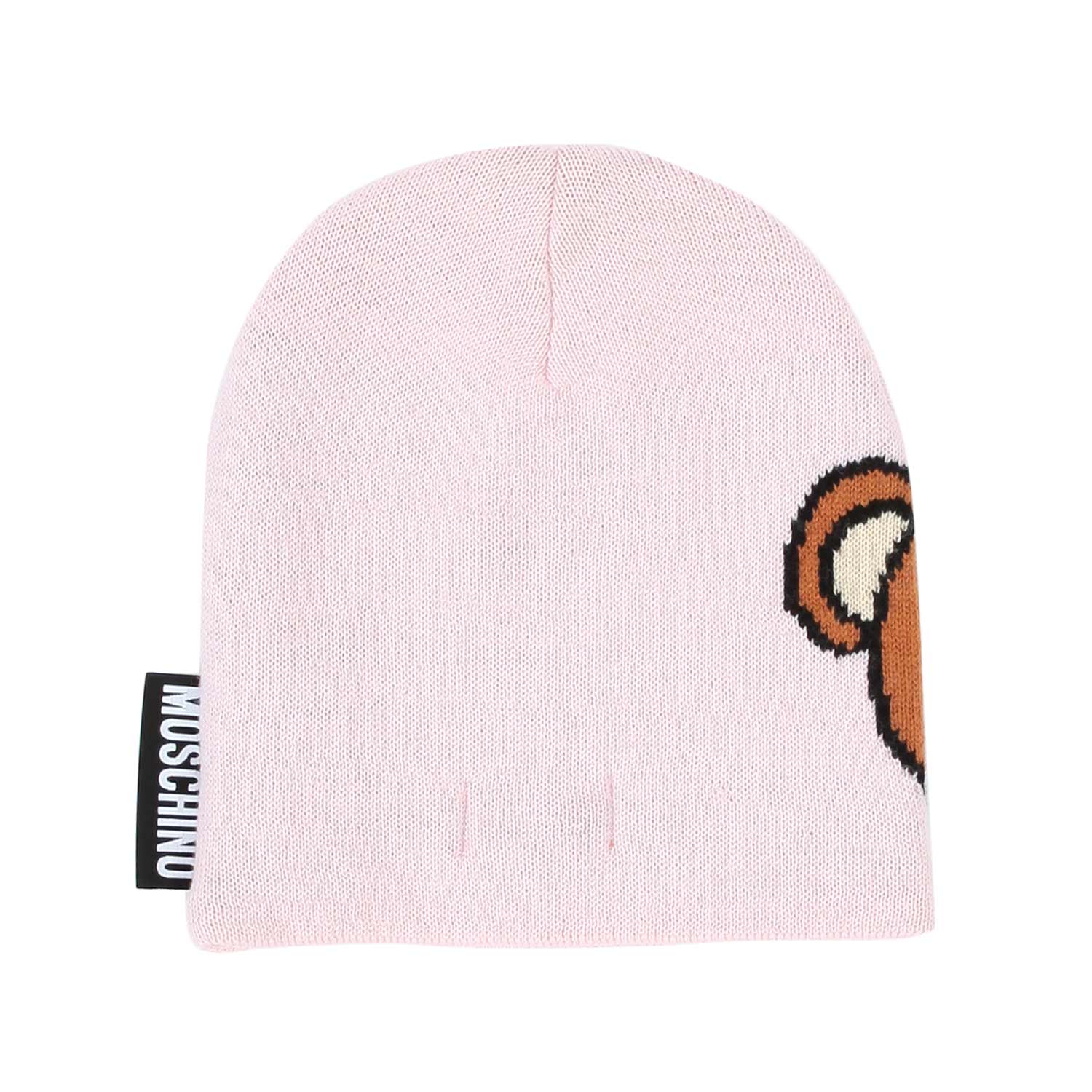 CAPPELLO TEDDY BEAR ROSA PALLIDO BAMBINA - annameglio.com abbigliamento moda