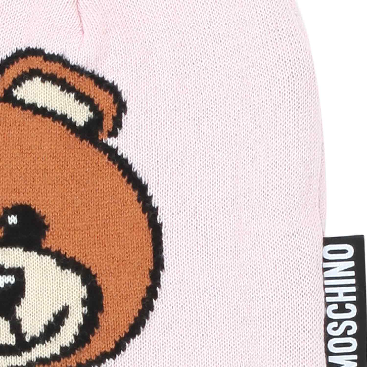 CAPPELLO TEDDY BEAR ROSA PALLIDO BAMBINA - annameglio.com abbigliamento moda