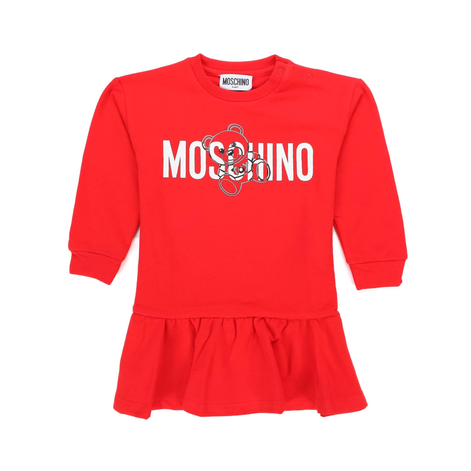 MINI ABITO IN FELPA ROSSO BEBÈ E BAMBINA - annameglio.com abbigliamento moda