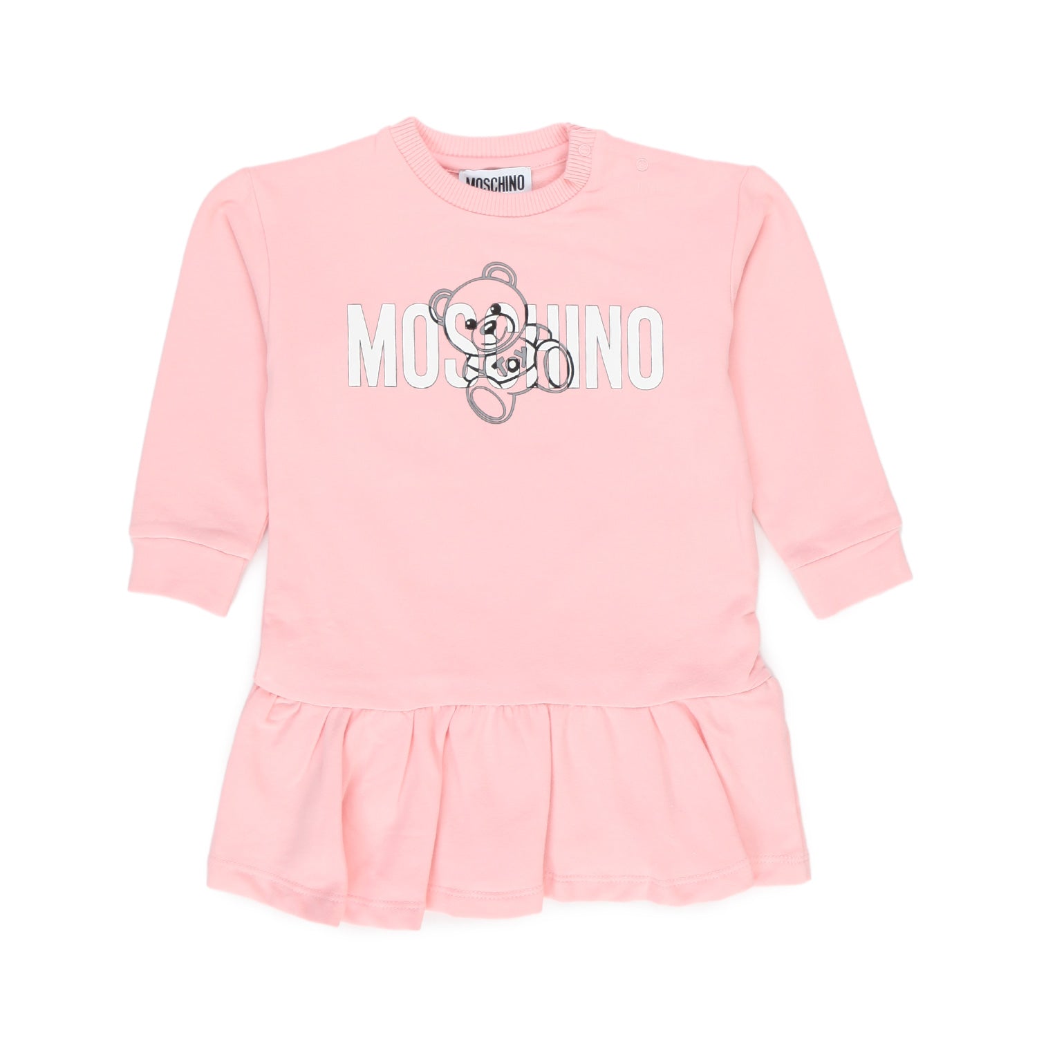 MINI ABITO IN FELPA ROSA BEBÈ E BAMBINA - annameglio.com abbigliamento moda