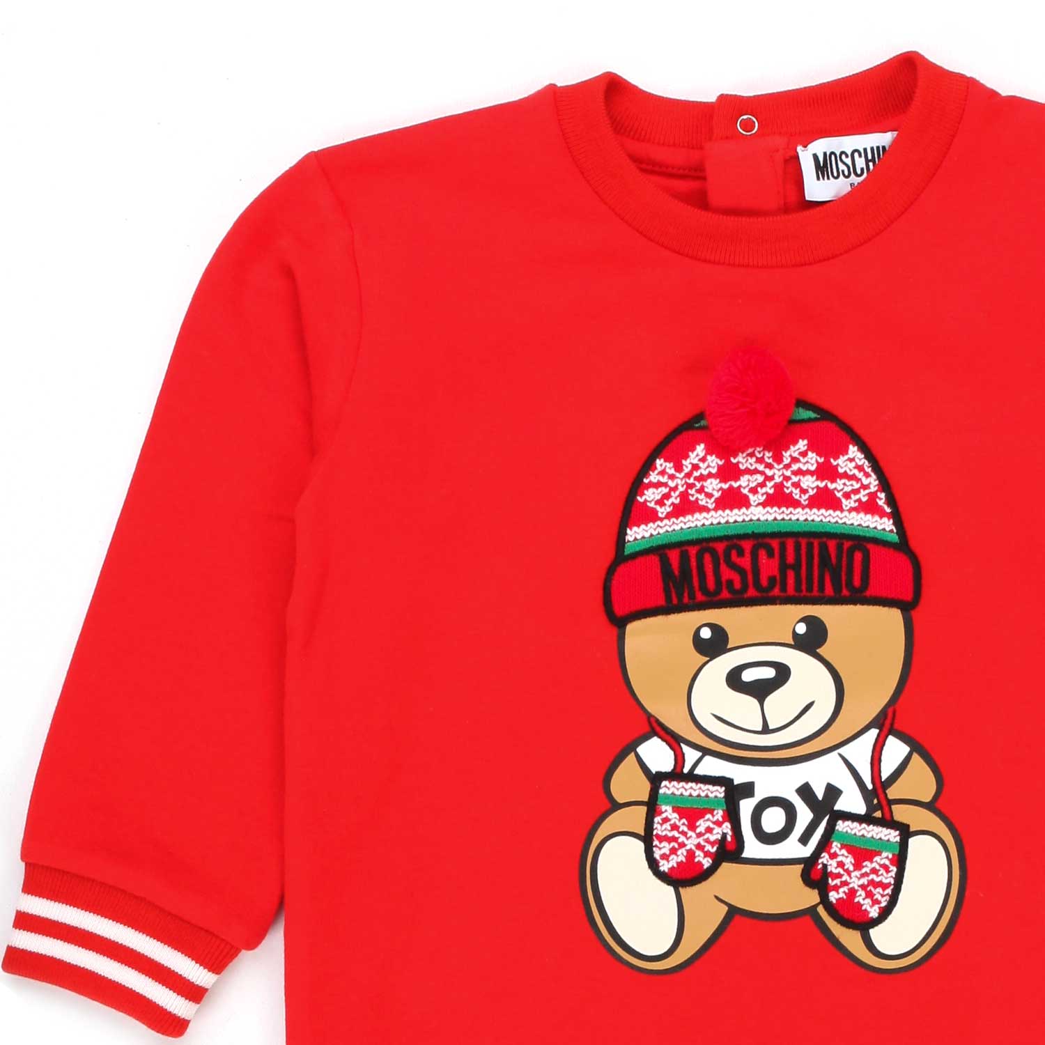 MAXI FELPA ROSSA BIMBA NEONATA - annameglio.com abbigliamento moda