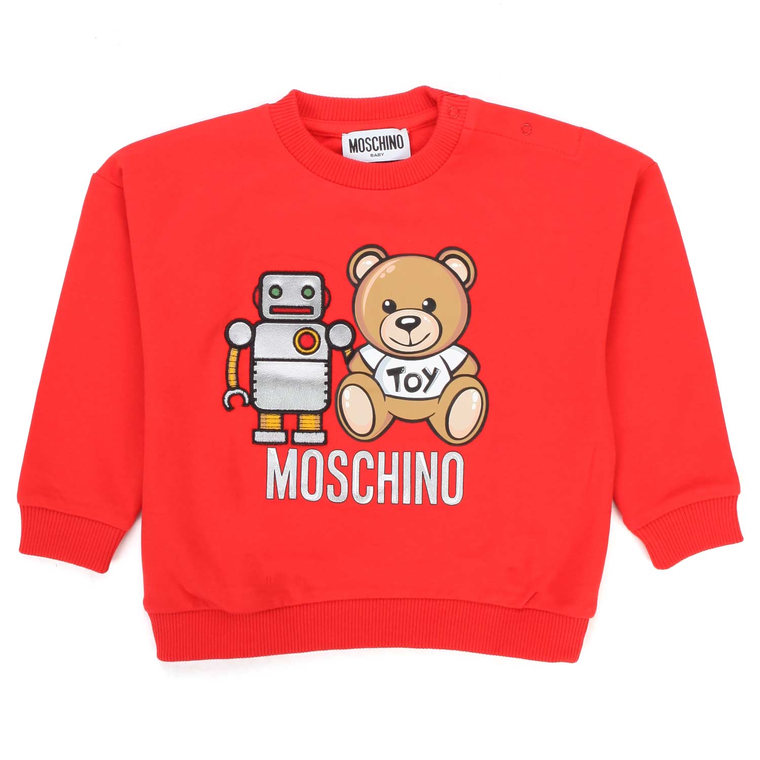 FELPA ROSSA BIMBO CON ORSETTO - annameglio.com abbigliamento moda