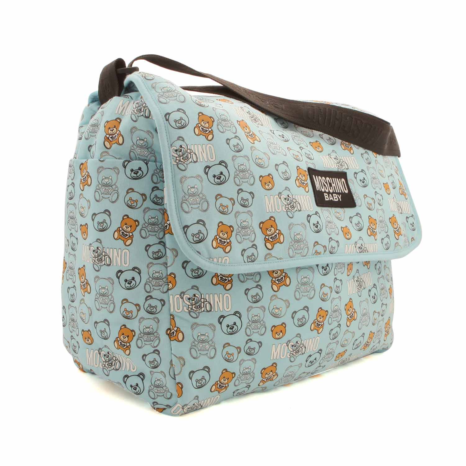 BORSA MAMMA CELESTE CON ORSETTI - annameglio.com abbigliamento moda