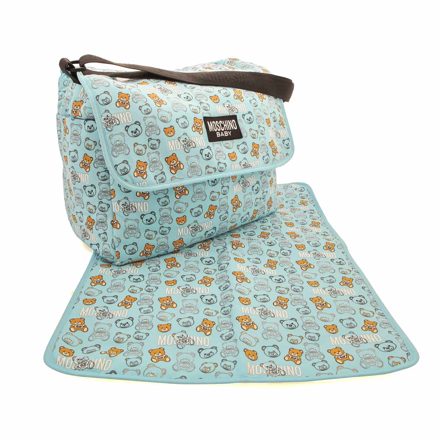 BORSA MAMMA CELESTE CON ORSETTI - annameglio.com abbigliamento moda