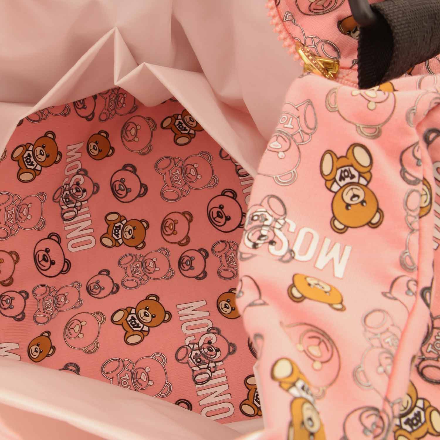 BORSA FASCIATOIO ROSA CON ORSETTI - annameglio.com abbigliamento moda