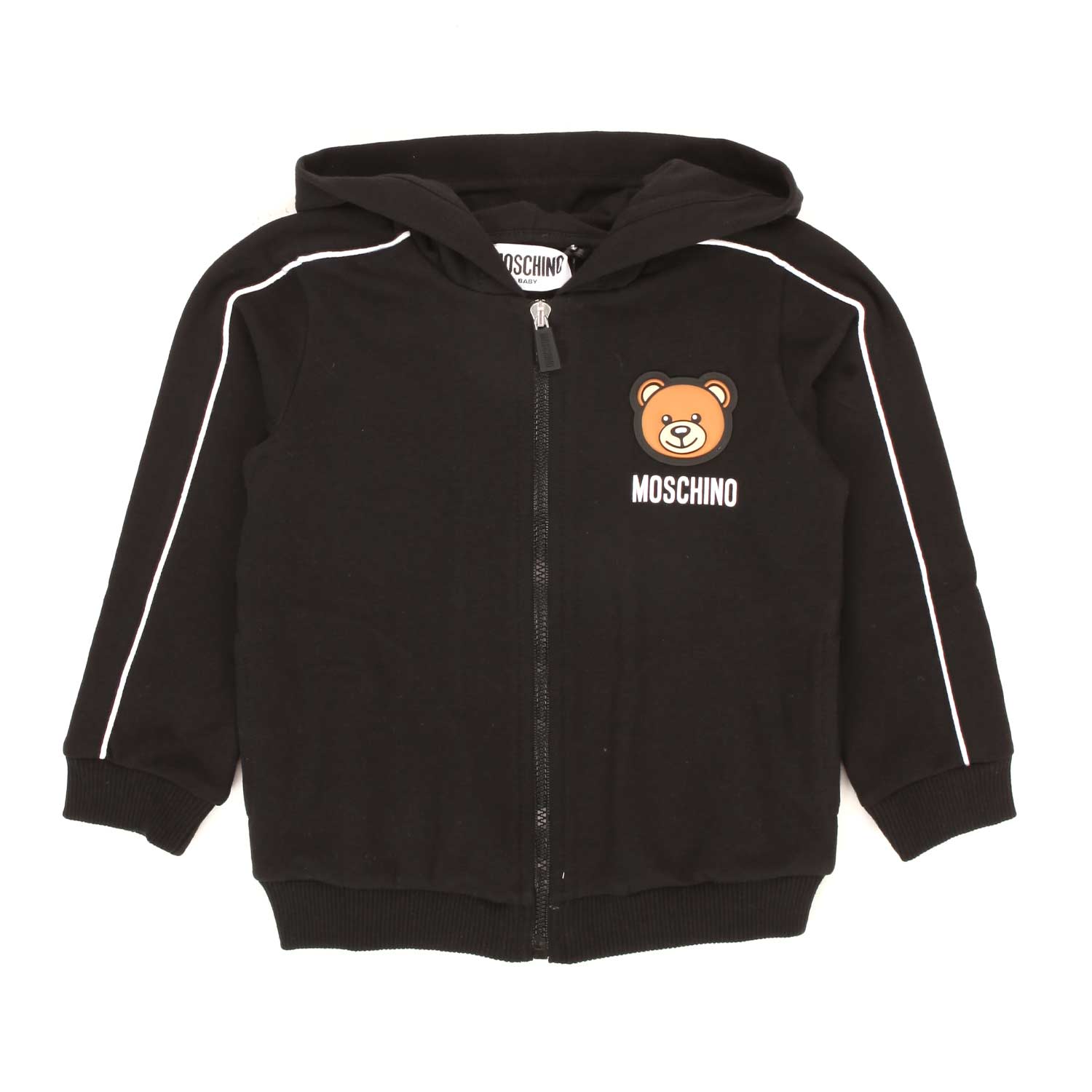 FELPA NERA CON ZIP UNISEX BIMBO - annameglio.com abbigliamento moda