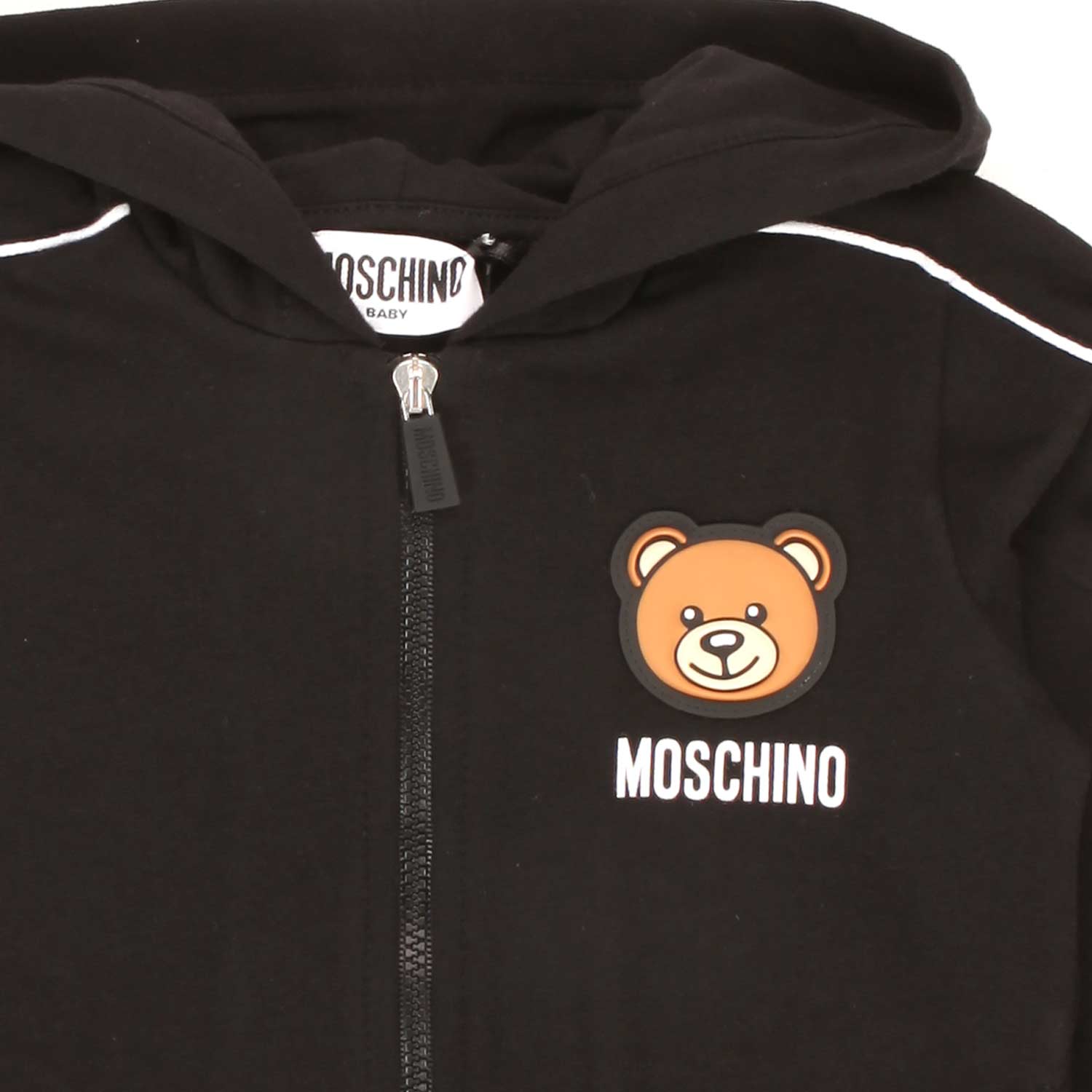 FELPA NERA CON ZIP UNISEX BIMBO - annameglio.com abbigliamento moda