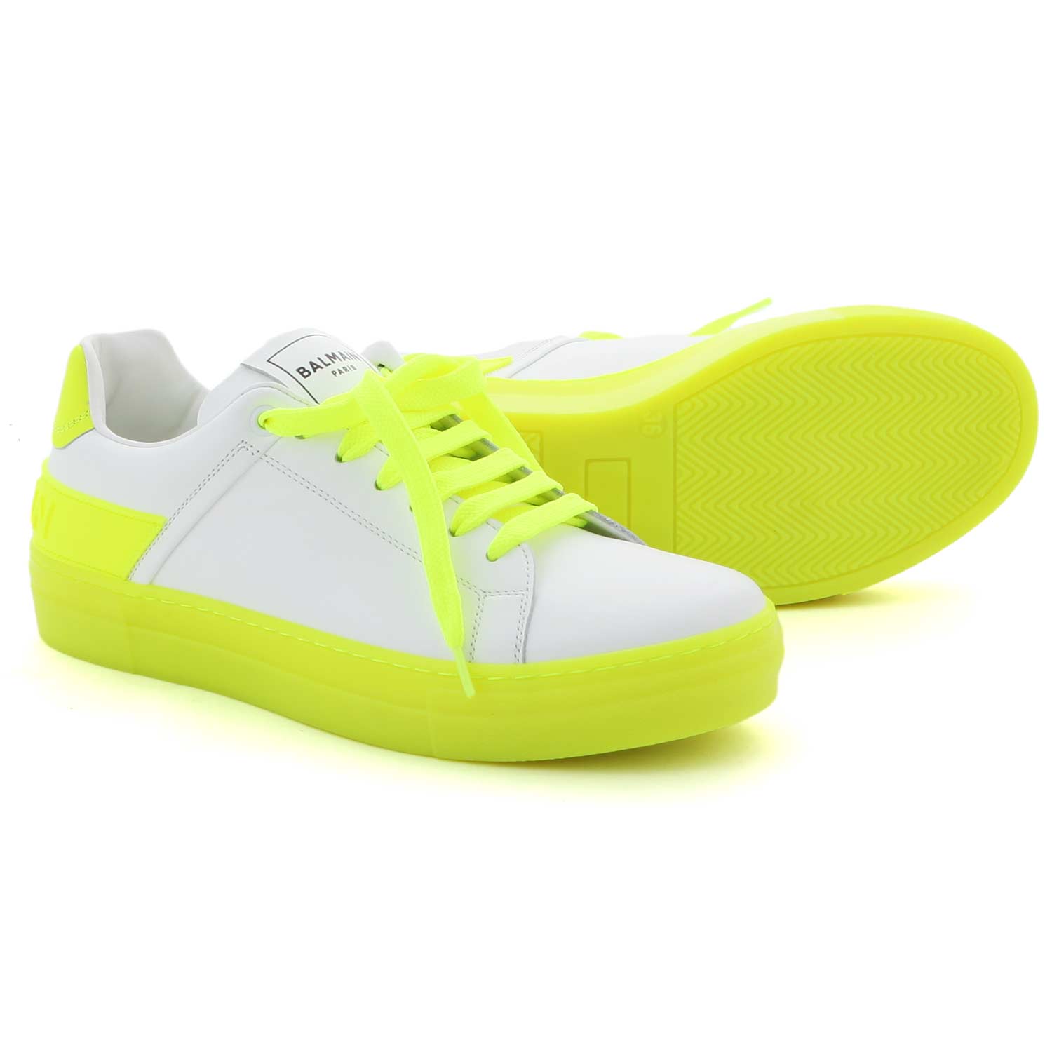 SNEAKER B-COURT BIANCA E GIALLO FLUO RAGAZZA - annameglio.com abbigliamento moda