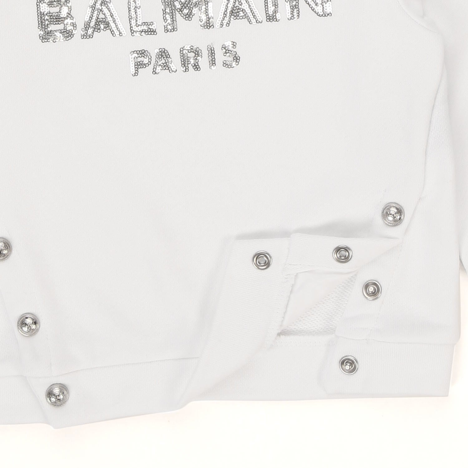 FELPA BIANCA CON LOGO SILVER BAMBINA E NEONATA - annameglio.com abbigliamento moda