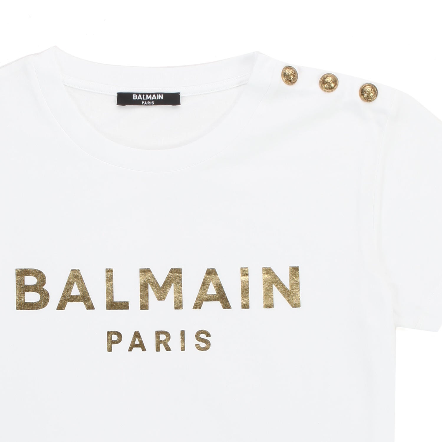 T-SHIRT BIANCA CON LOGO ORO GIRL - annameglio.com abbigliamento moda