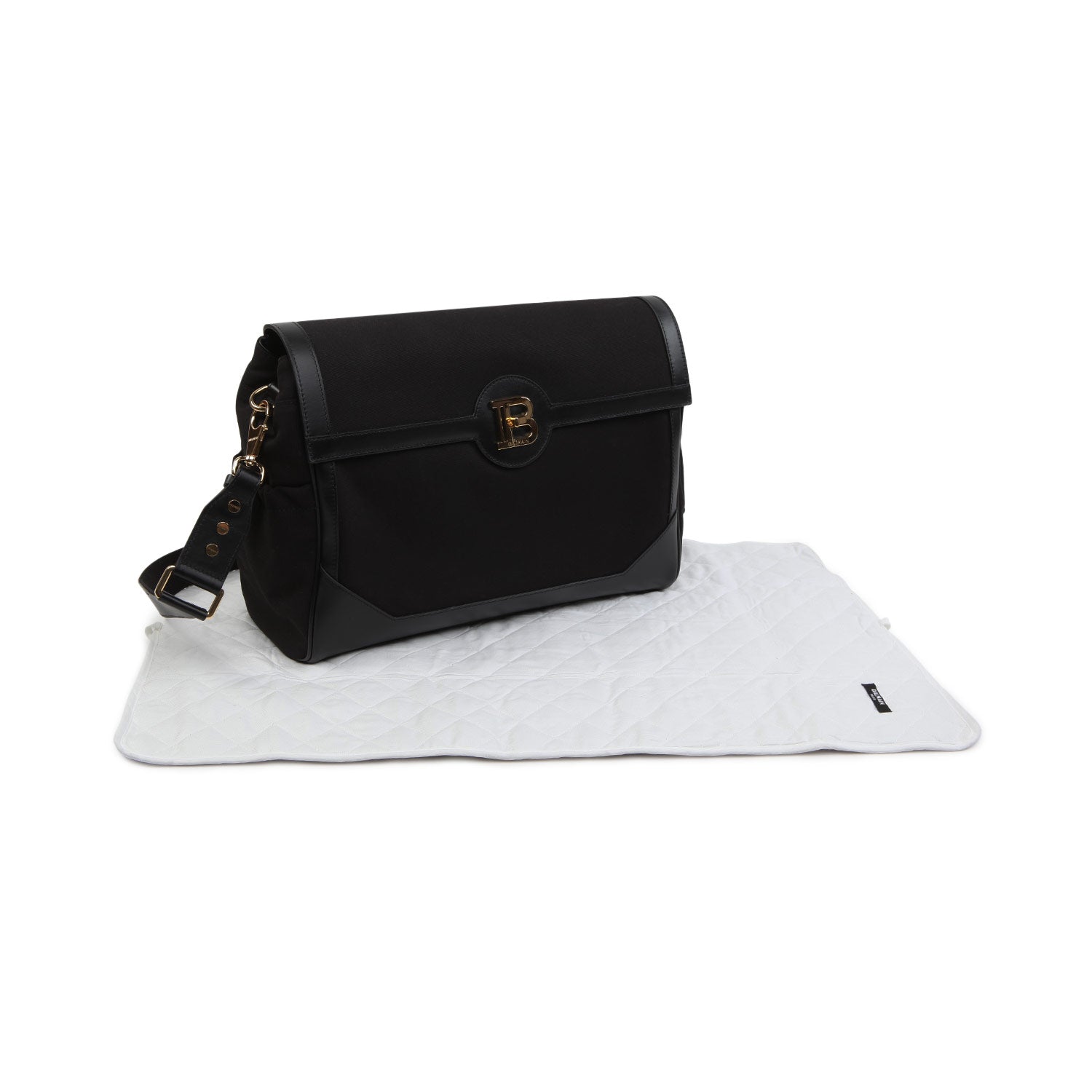 BORSA FASCIATOIO NERA CON MONOGRAMMA - annameglio.com abbigliamento moda