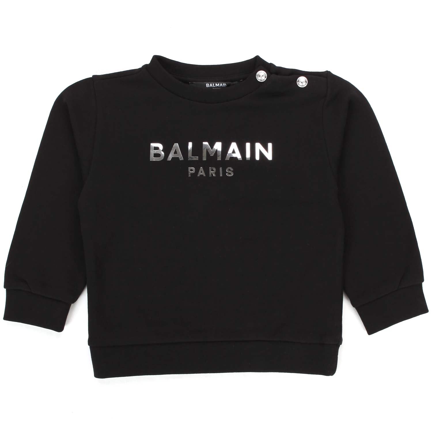 FELPA NERA CON LOGO SILVER BIMBA - annameglio.com abbigliamento moda