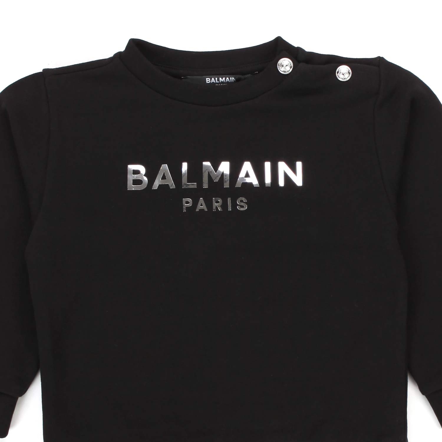 FELPA NERA CON LOGO SILVER BIMBA - annameglio.com abbigliamento moda