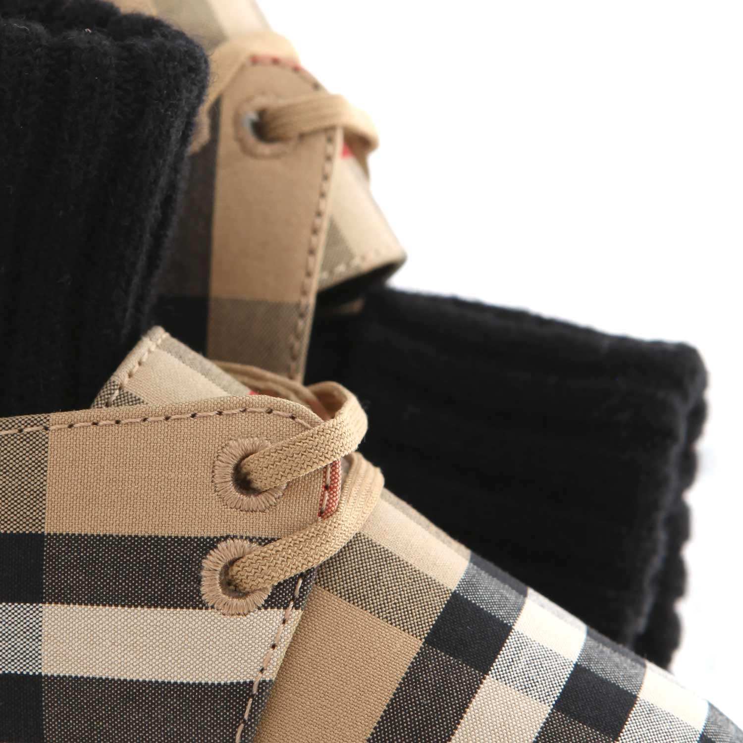 SCARPINA IN COTONE VINTAGE CHECK NEONATO - annameglio.com abbigliamento moda