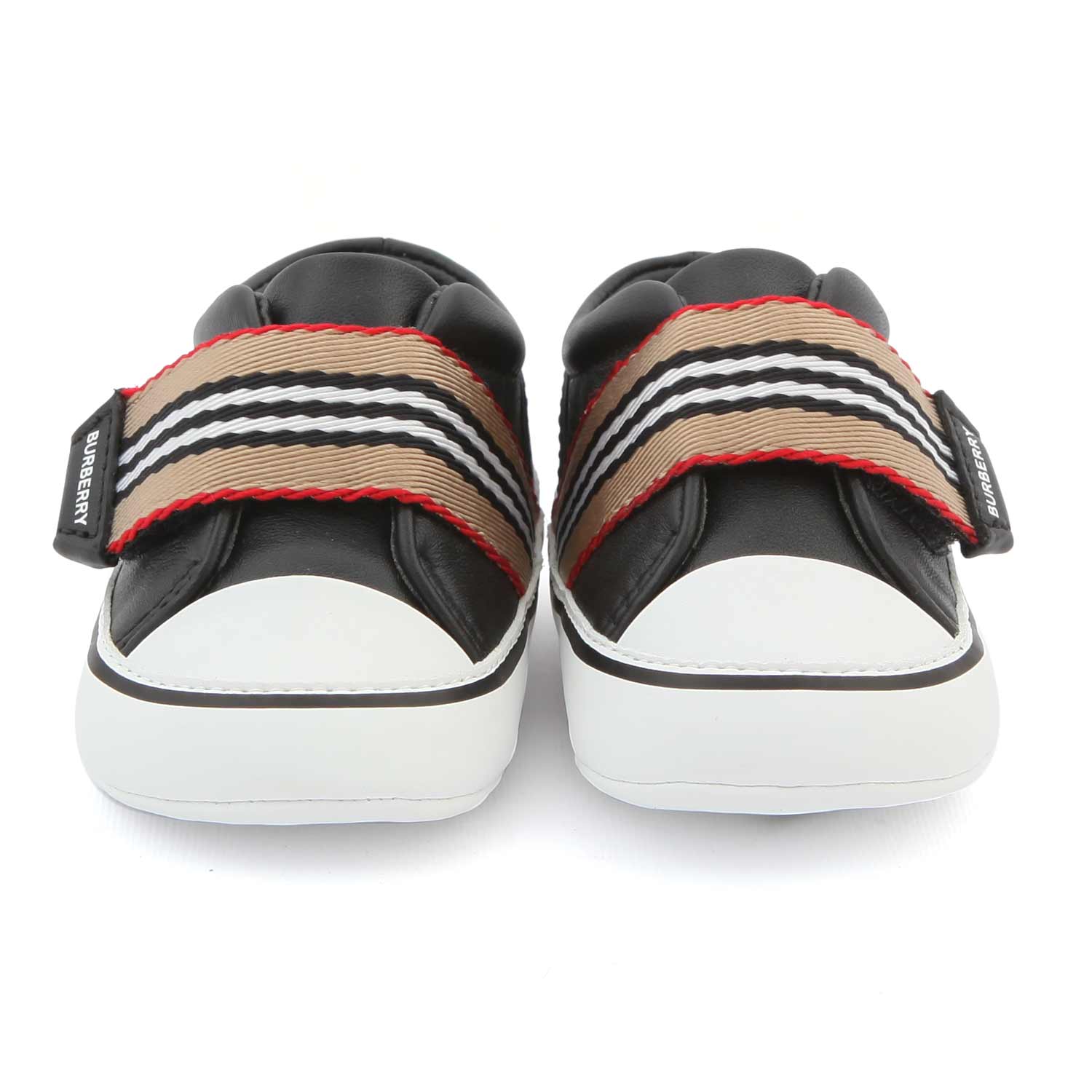 SCARPINA IN PELLE NERA E BIANCA NEONATO - annameglio.com abbigliamento moda