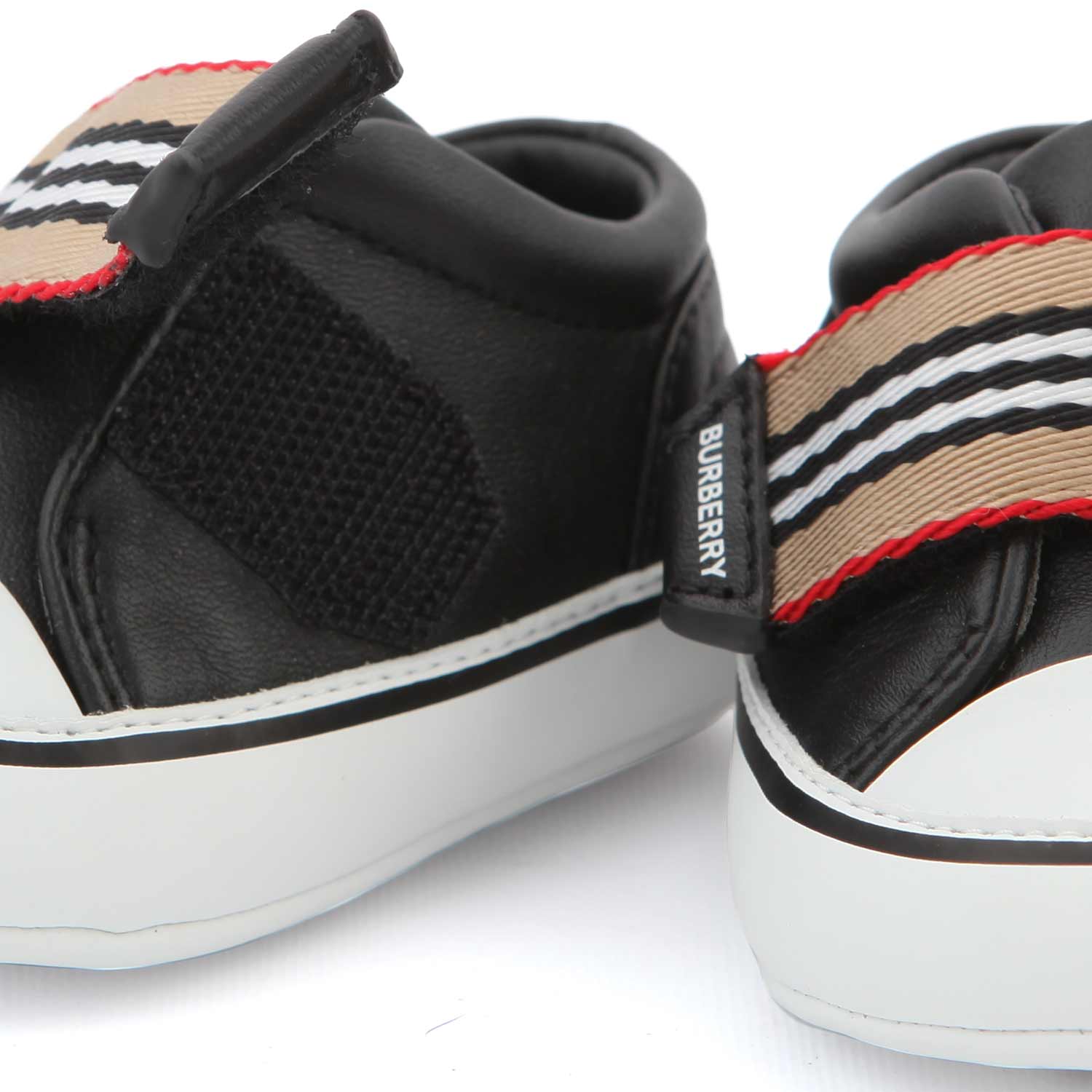 SCARPINA IN PELLE NERA E BIANCA NEONATO - annameglio.com abbigliamento moda