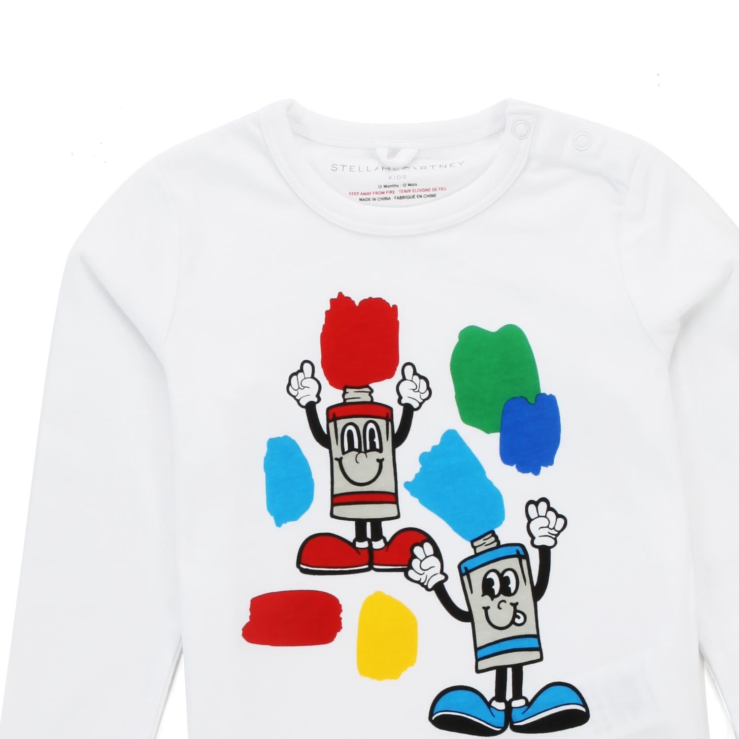 T-SHIRT UNISEX LUNGA BIANCA E MULTICOLOR BABY - annameglio.com abbigliamento moda