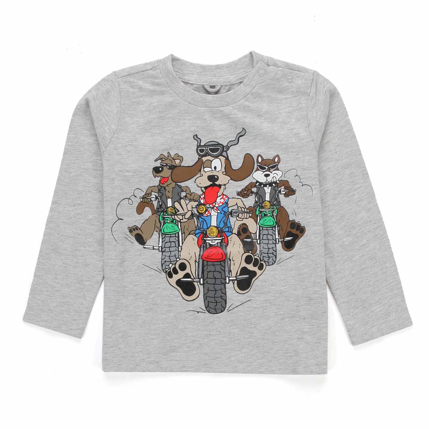 T-SHIRT DOGGIE RIDER GRIGIA BABY - annameglio.com abbigliamento moda