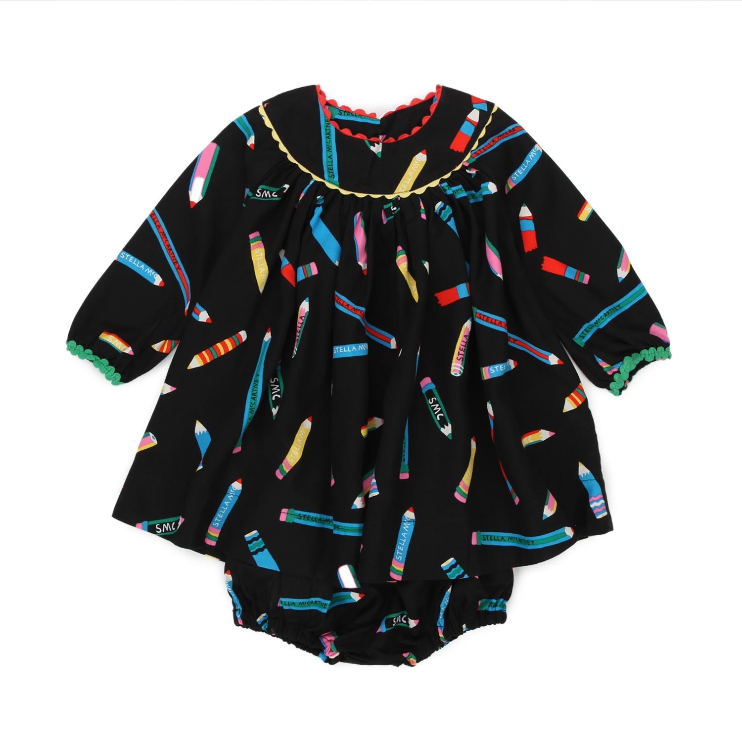 MINI ABITO NERO E MULTICOLOR BIMBA - annameglio.com abbigliamento moda