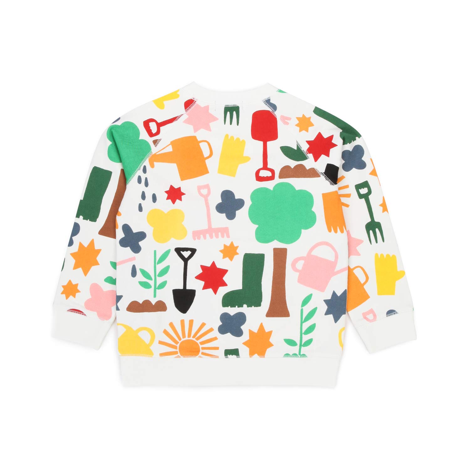 FELPA UNISEX BIANCA CON STAMPE GARDEN BAMBINO - annameglio.com abbigliamento moda