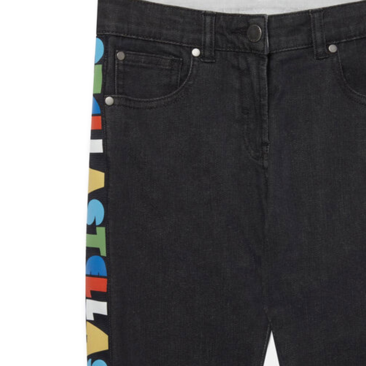 JEANS NERI CON LOGO GIRL - annameglio.com abbigliamento moda