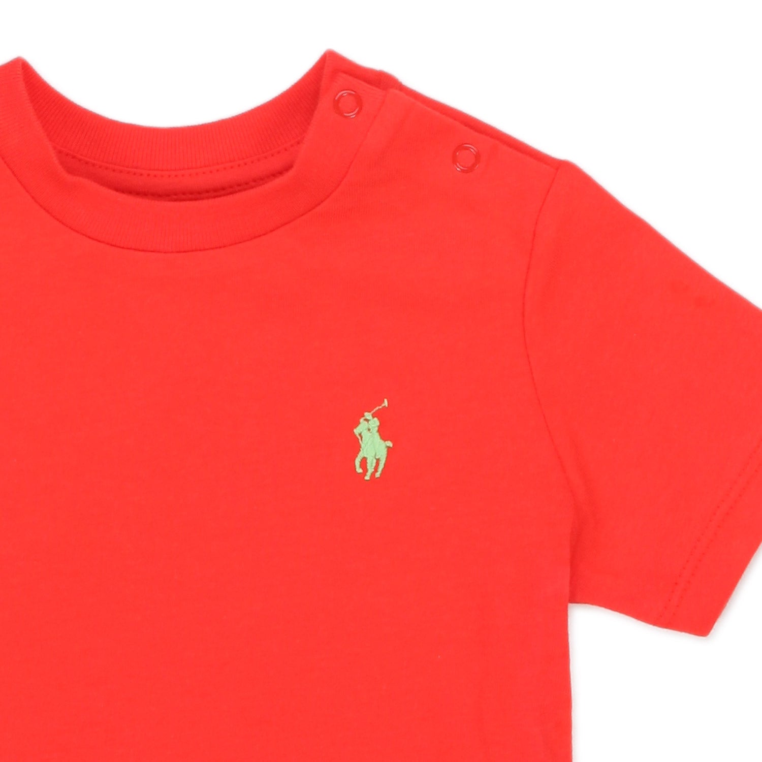 T-SHIRT ARANCIO CON PONY VERDE NEONATO - annameglio.com abbigliamento moda